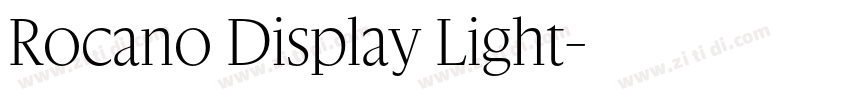 Rocano Display Light字体转换 Rocano Display Light字体转换